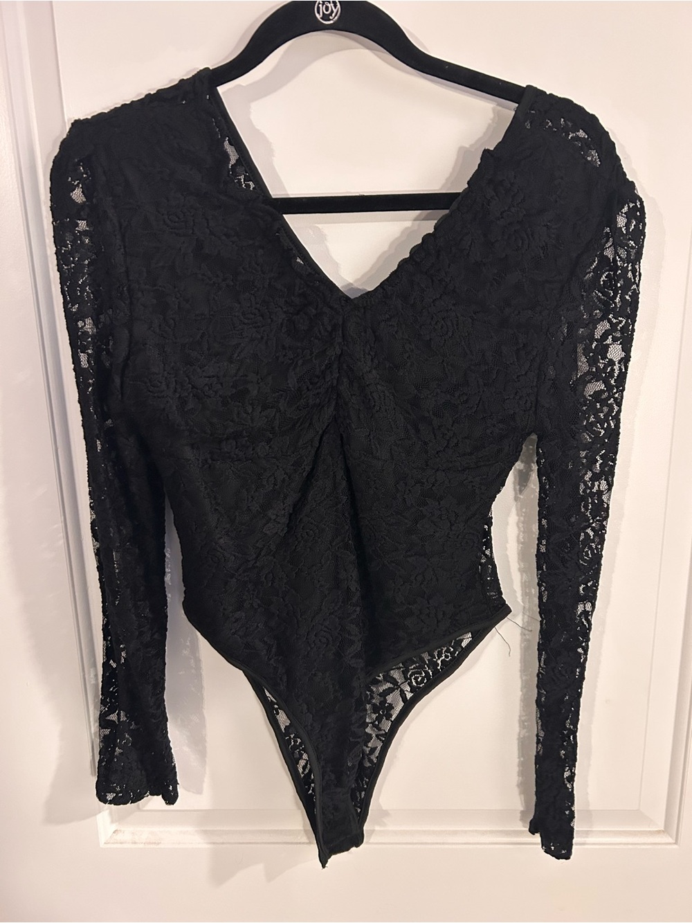 Black Lace Long Sleeve Bodysuit